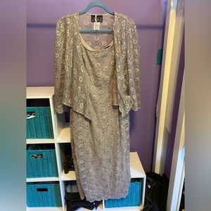 Nice Two Piece Nude Mother of the Bride Gown